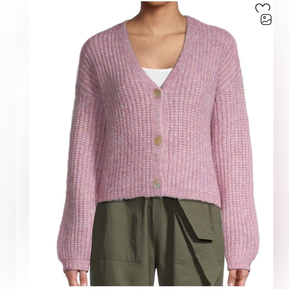 BB Dakota Sweaters - BB Dakota Lavender Button-Up Cardigan